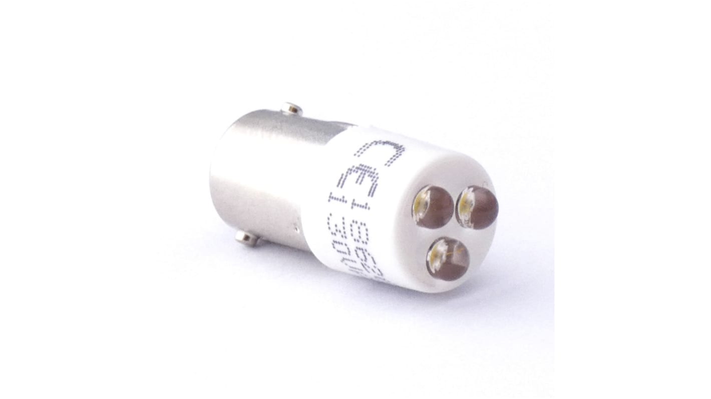 CML Innovative Technologies White LED Indicator Lamp, 230V ac, BA9s Base, 10mm Diameter, 3 x 900mcd