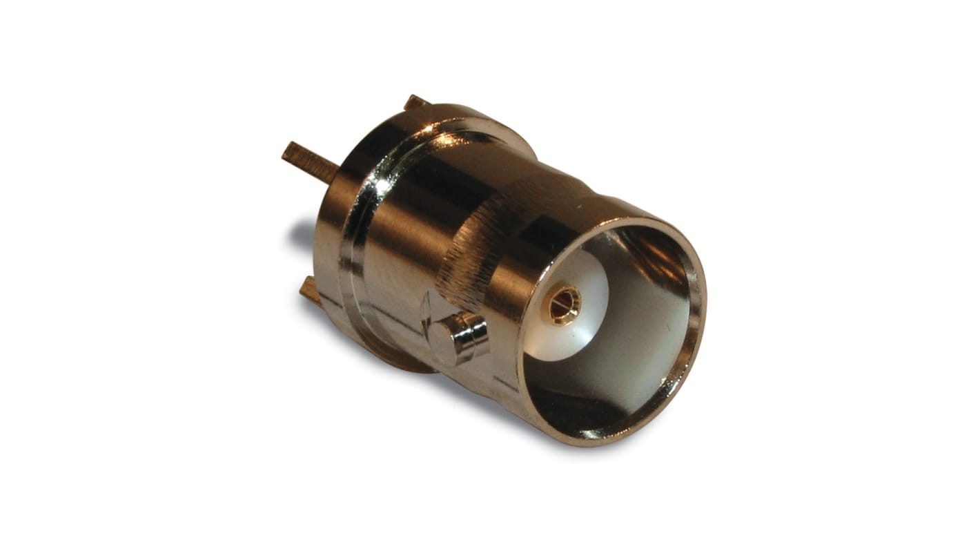 Connettore coassiale Ad angolo diritto Amphenol RF, Femmina, 50Ω, Montaggio con foro passante