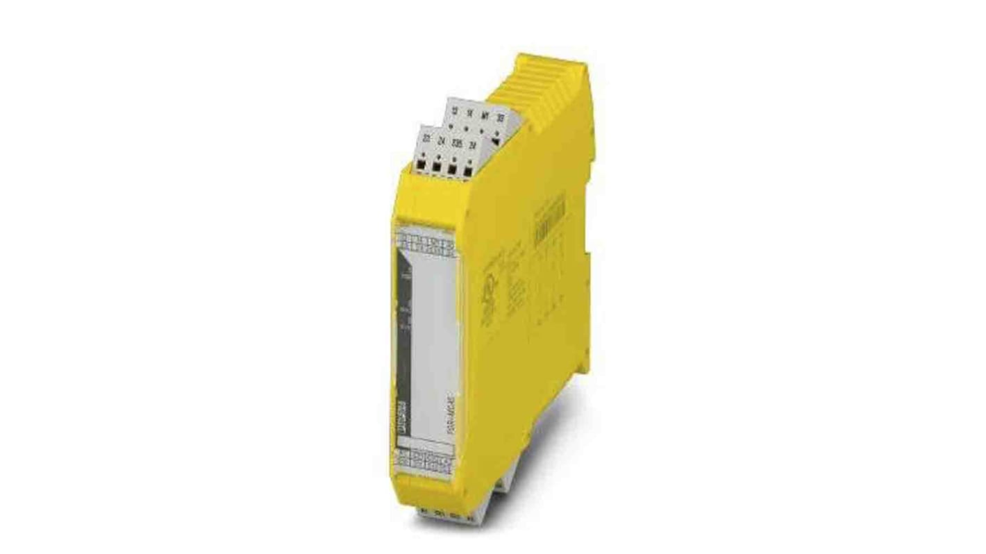 Relé de seguridad Phoenix Contact PSRmini PSR-MC45 de 1, 2 canales, para Parada de Emergencia, 24V dc