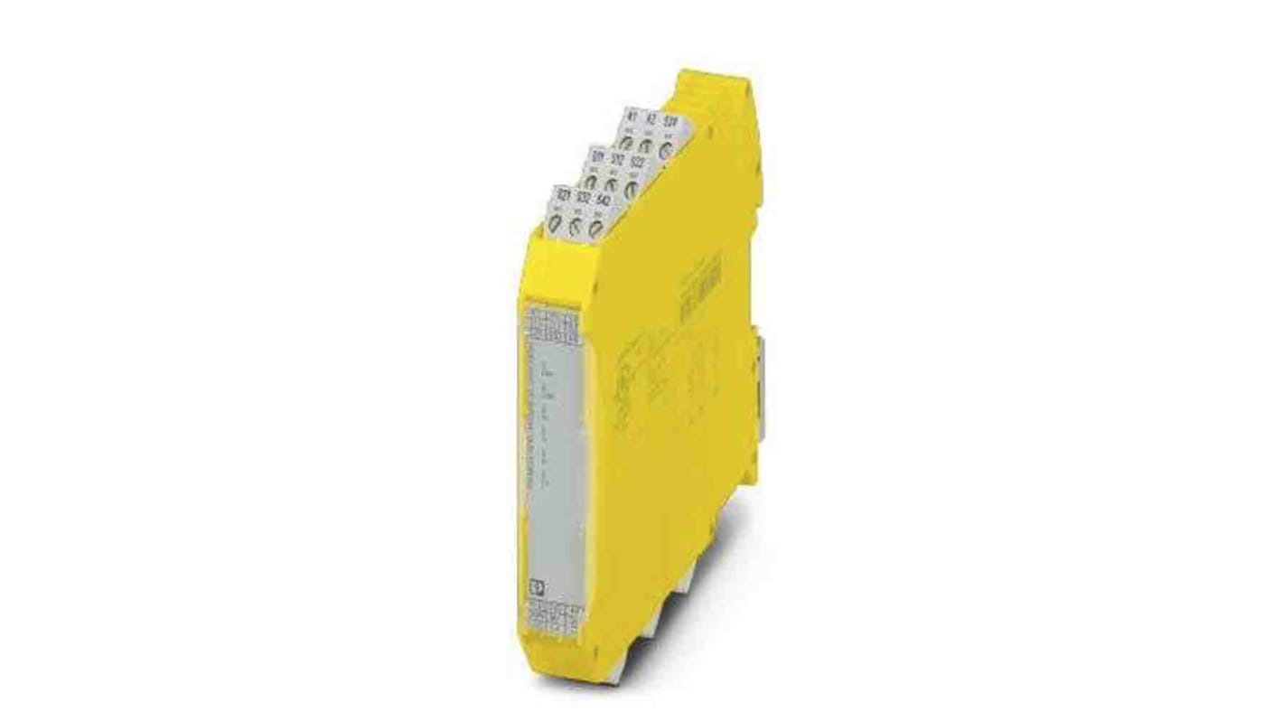 Phoenix Contact PSRmini PSR-MC43 3 Auxiliary Contacts Safety Relay 24V dc, Single/Dual-Channel 2 Safety Contacts