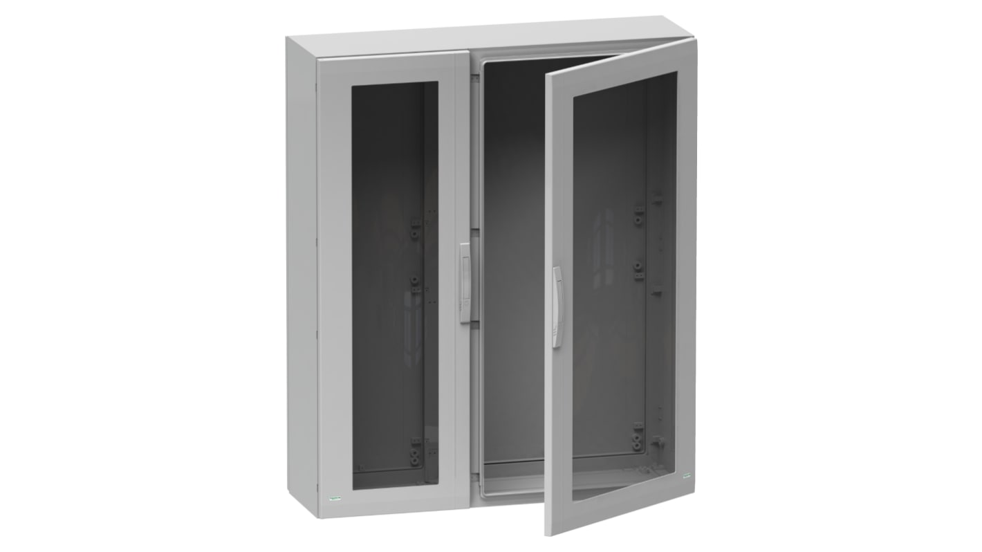 Szafka wolnostojąca, NSYPLA, drzwi: 2, Szary, 1000 x 1000 x 420mm, IP65, Montaż zgrzewany