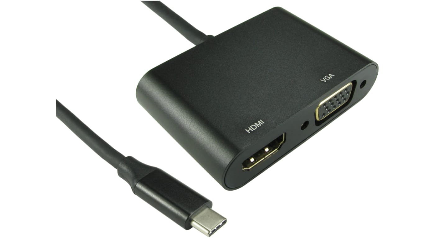 Adapter, 1080, do wyświetlaczy: 1, USB C, USB 3.0, HDMI, VGA