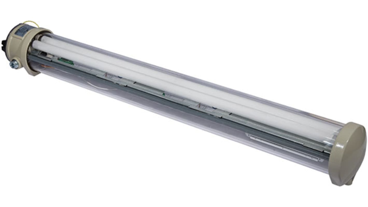 Montážní prvek pro osvětlení do nebezpečných prostorů Žárovka, typ žárovky: LED T6, 277 V AC, objímka žárovky: G13