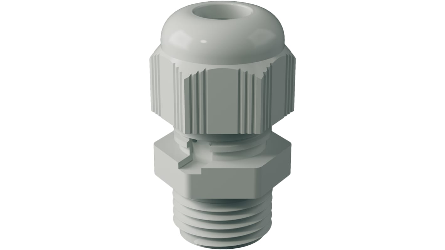 Bopla Light Grey Polyamide Cable Gland, M16 Thread, 4mm min., 7mm max.