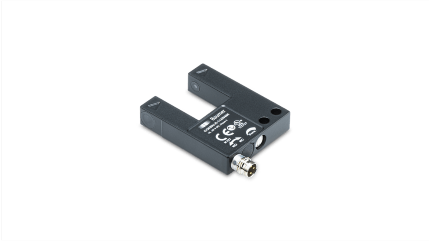 Rs-Online Sensore fotoelettrico a forcella Baumer rilevamento 20 mm uscita PREMERE/TIRARE