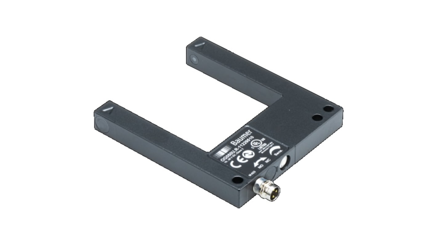 Rs-Online Sensore fotoelettrico a forcella Baumer rilevamento 50 mm uscita PREMERE/TIRARE