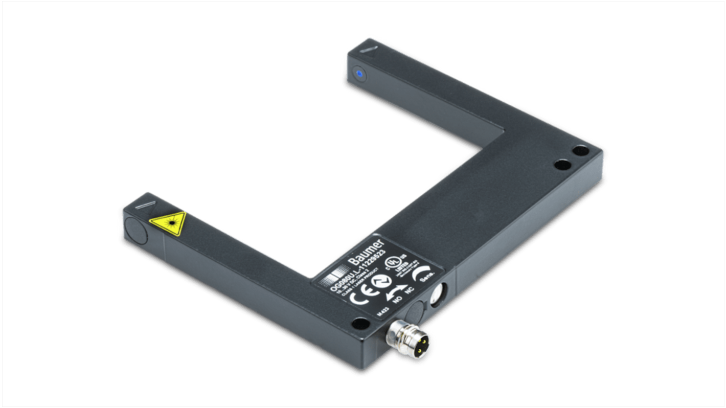Baumer Fork Sensor Photoelectric Sensor, Fork Sensor, 80 mm Detection Range