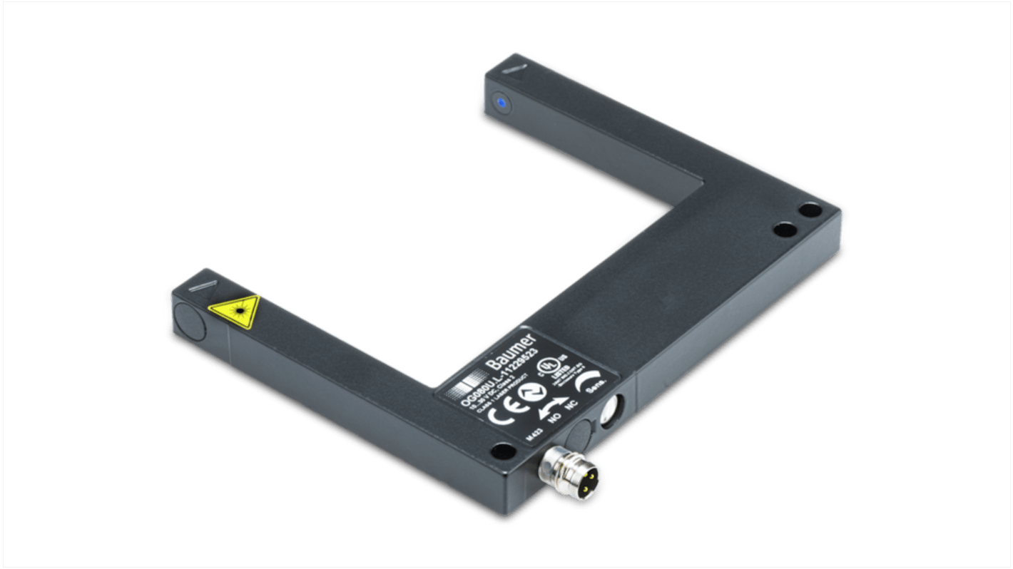 Rs-Online Sensore fotoelettrico a forcella Baumer rilevamento 80 mm uscita PREMERE/TIRARE
