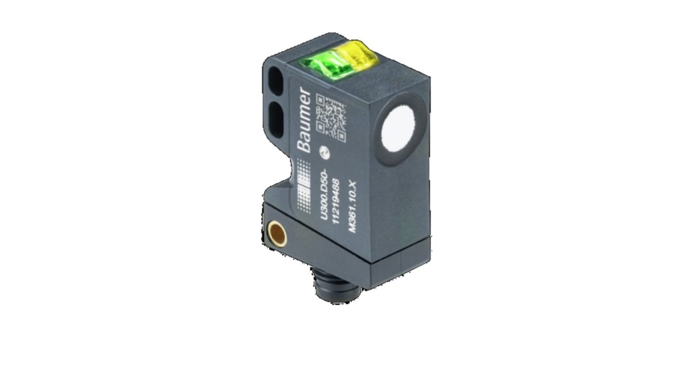 Rs-Online Sensore di distanza Rettangolare Baumer a diffusione rilevamento 15 mm → 500 mm uscita PREMERE/TIRARE
