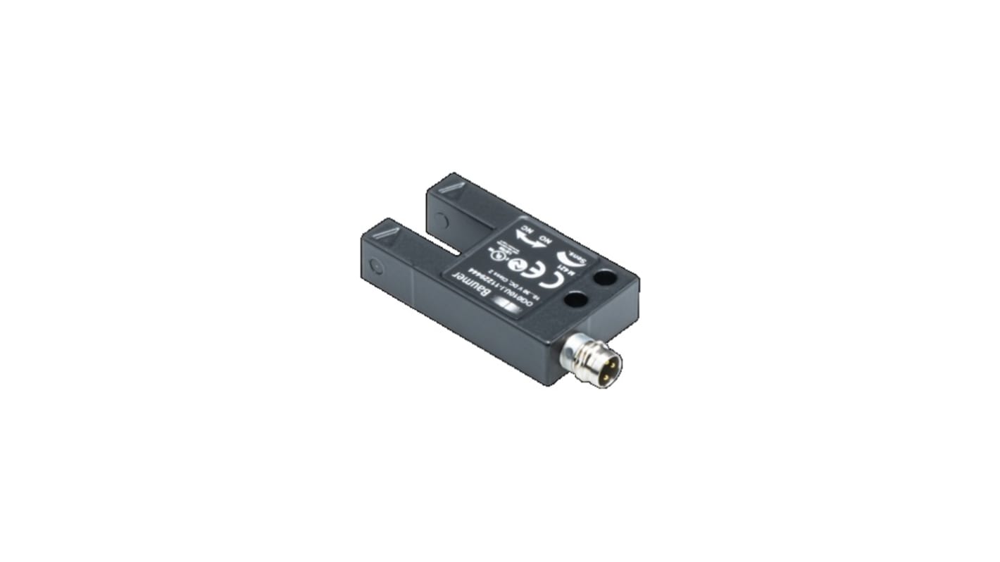 Rs-Online Sensore fotoelettrico a forcella Baumer rilevamento 10 mm uscita PREMERE/TIRARE