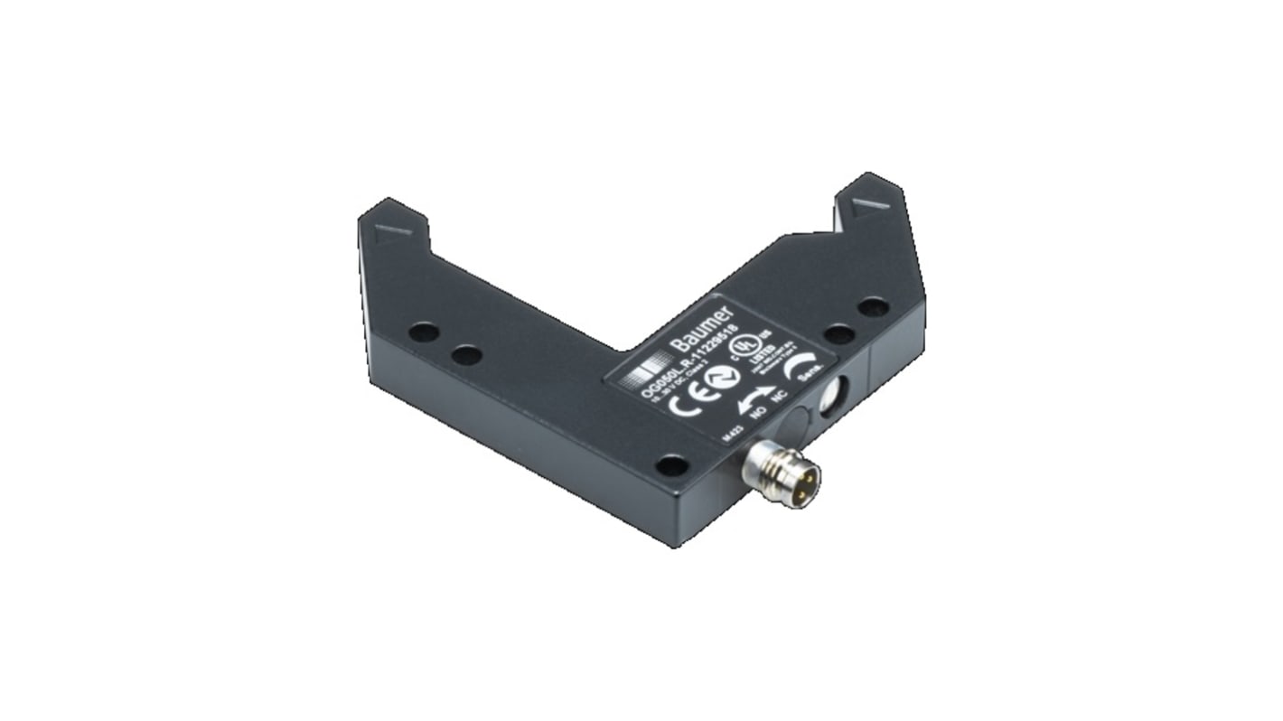 Rs-Online Sensore fotoelettrico a forcella Baumer rilevamento 60 mm uscita PREMERE/TIRARE