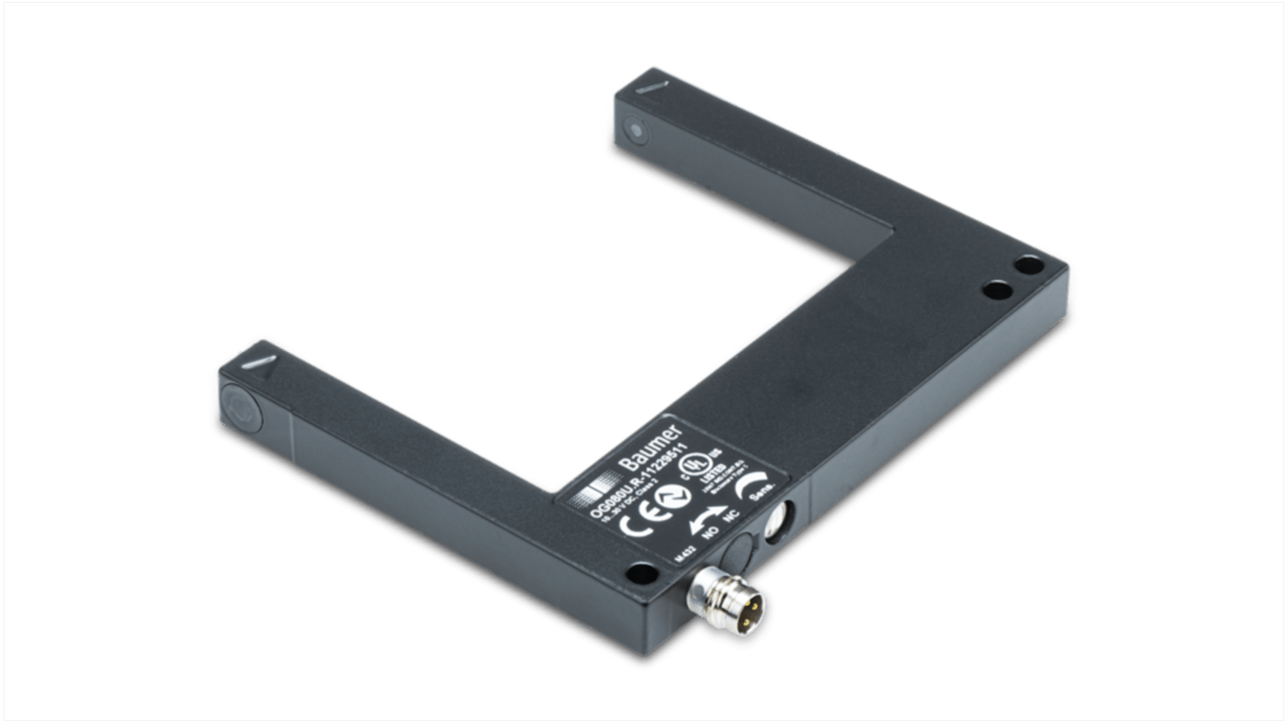 Rs-Online Sensore fotoelettrico a forcella Baumer rilevamento 80 mm uscita PREMERE/TIRARE