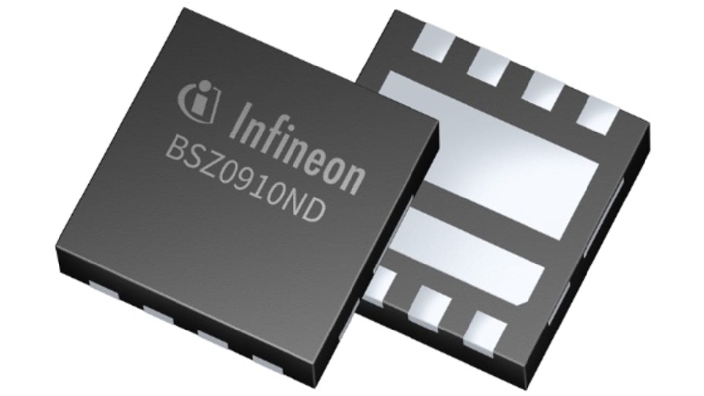 Infineon OptiMOS Dual N-Channel MOSFET Transistor & Diode, 25 A, 30 V, 8-Pin PQFN 3 x 3 BSZ0910NDXTMA1