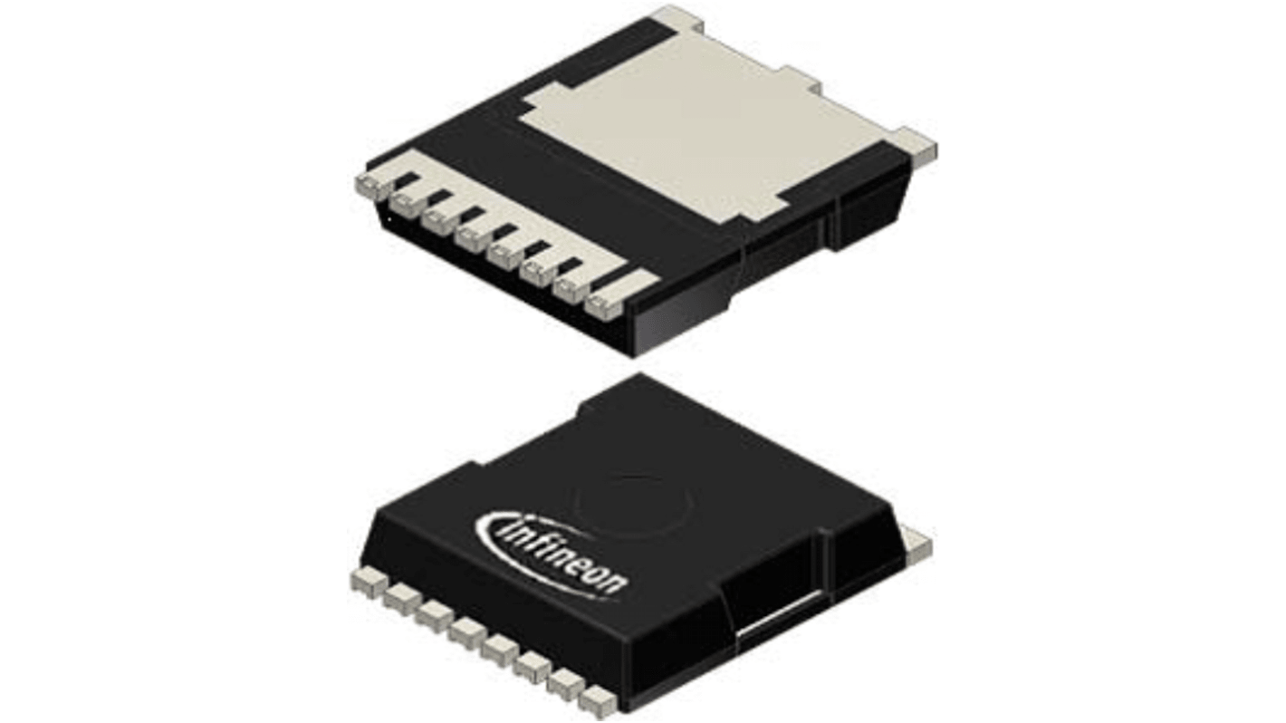 Transistor MOSFET & Diodo Infineon IAUT200N08S5N023ATMA1, VDSS 80 V, ID 200 A, HSOF-8 de 8 pines