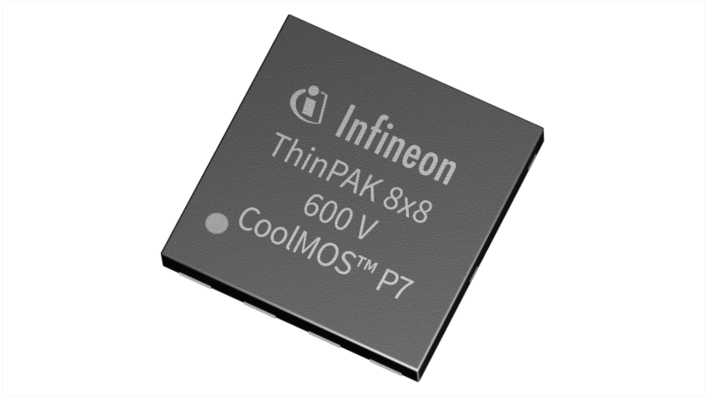 Transistor MOSFET & Diodo Infineon IPL60R105P7AUMA1, VDSS 650 V, ID 100 A, ThinkPAK 8 x 8 de 5 pines