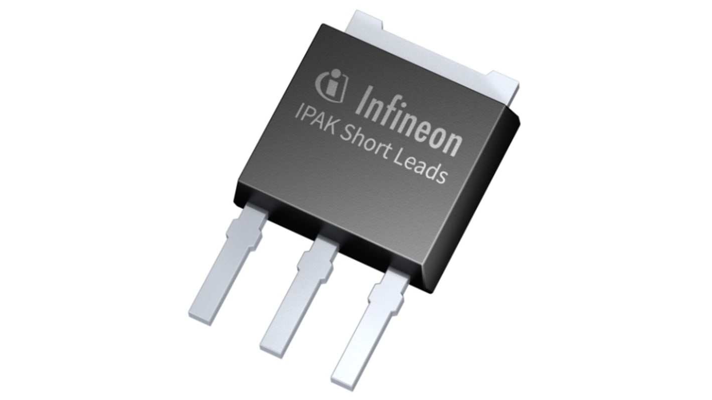 Transistor MOSFET & Diodo Infineon IPS60R1K0CEAKMA1, VDSS 650 V, ID 6,8 A, IPAK (TO-251) de 3 pines, 2elementos