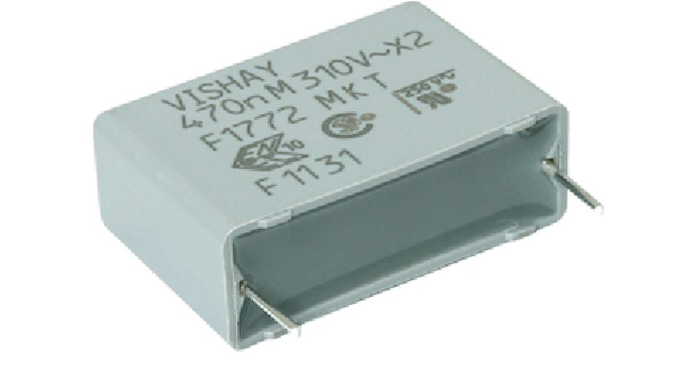 Vishay F1772 Polyester Film Capacitor, 310V ac, ±10%, 330nF, Through Hole