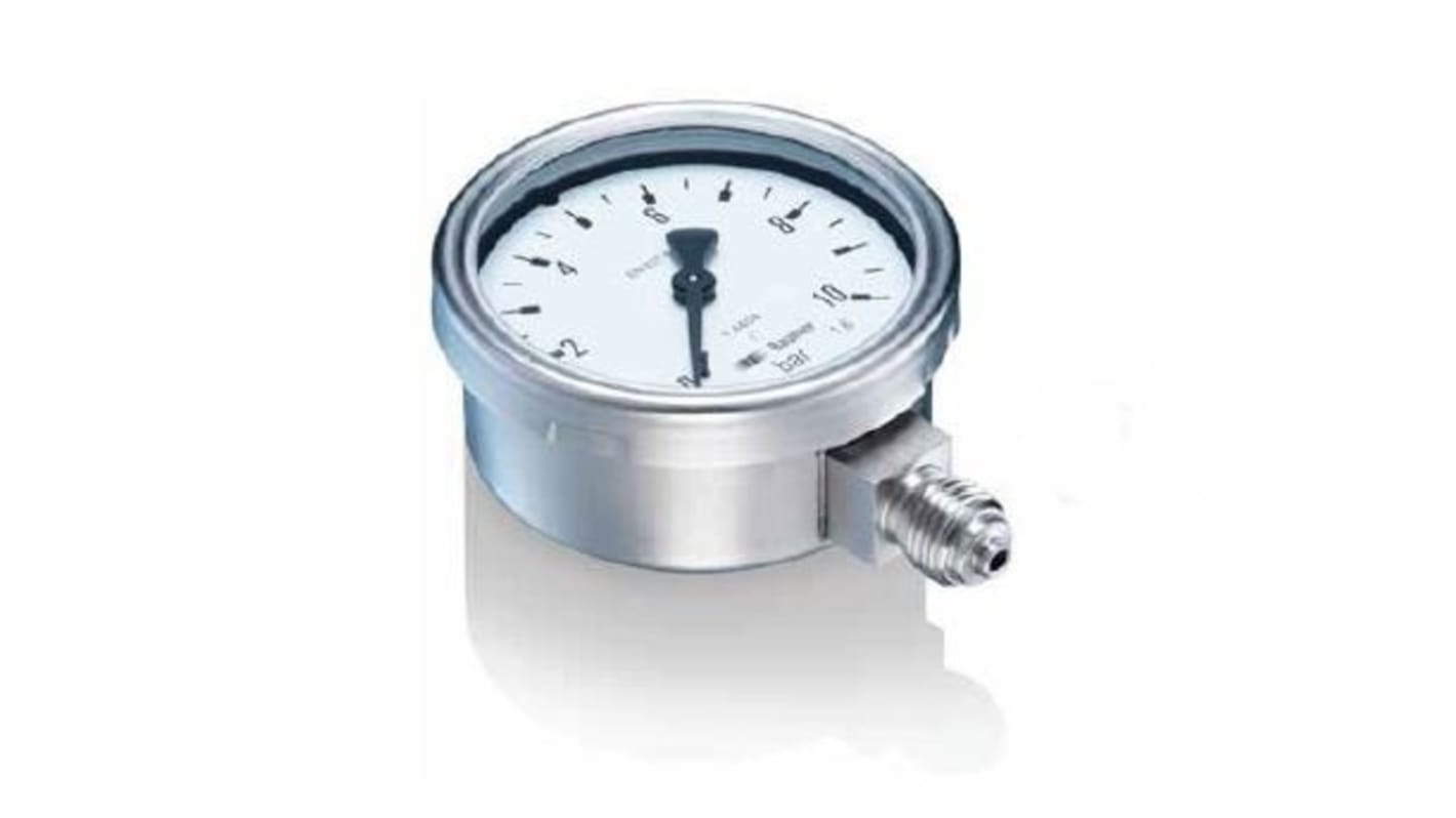 Bourdon NPT 1/4 Analogue Pressure Gauge 4bar Bottom Entry 68mm Outside Diameter