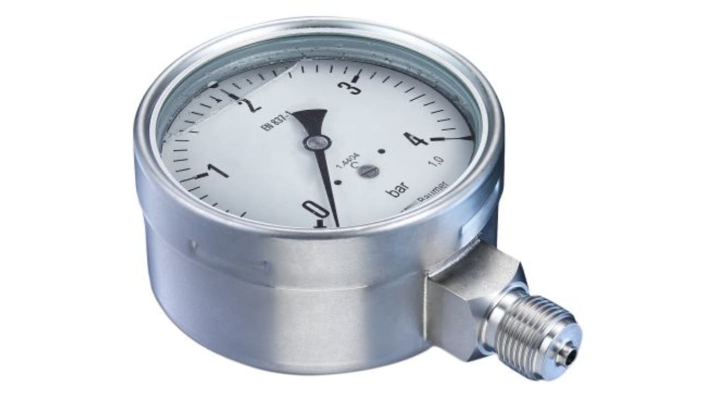 Bourdon Analogue Pressure Gauge 24bar Bottom Entry, MEX5-D31.B82, -1bar min.