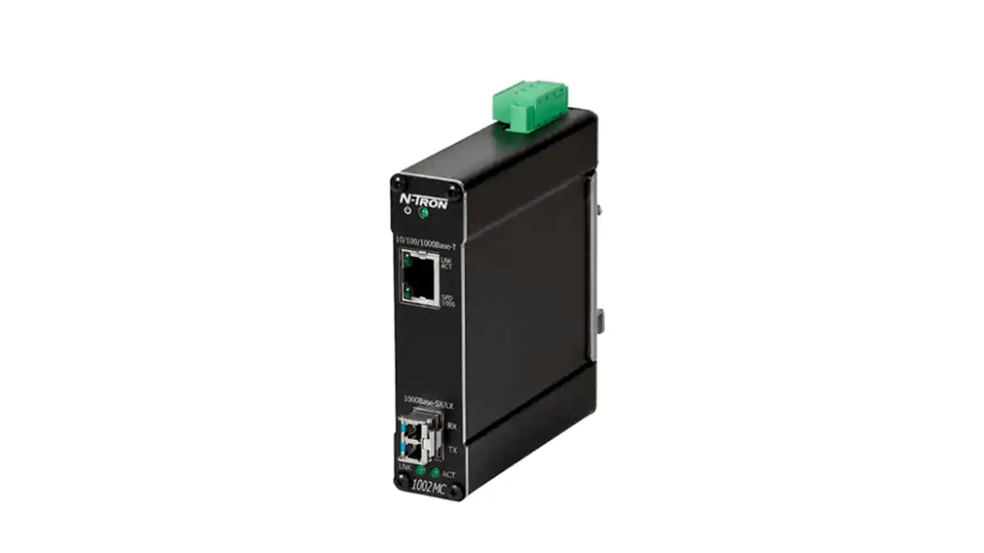 Red Lion RJ45 Media Converter, Multi Mode, 10/100 Mbps, 1000 Mbps, Half/Full Duplex 550m