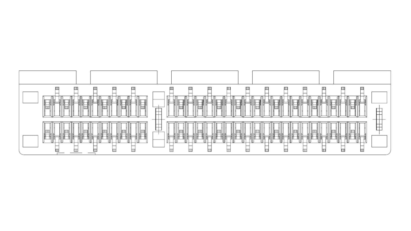 Conector de borde Amphenol ICC 10018784, paso 1mm, 64 contactos, Vertical, Macho, 1.1A