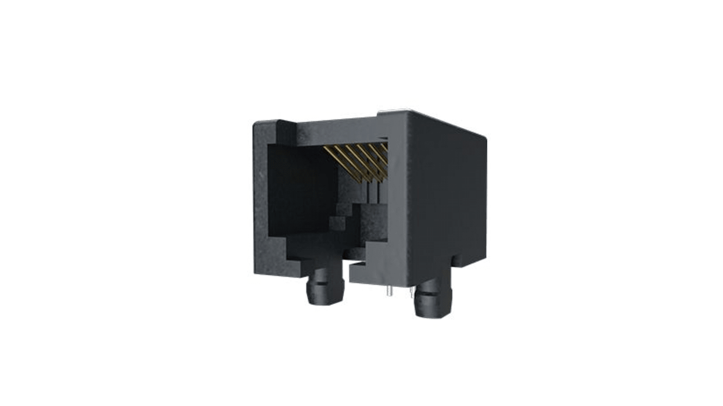 Amphenol Communications Solutions 54601 Series Female RJ45 Connector, Through Hole, Cat3 2 x 4 Port 8 -Way