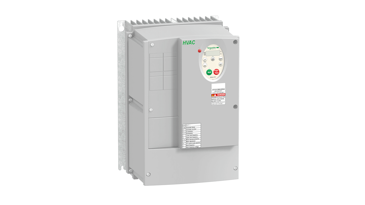 Schneider Electric Variable Speed Drive, 5.5 kW, 3 Phase, 480 V, 8.7 A, 11 A, Altivar 212 Series