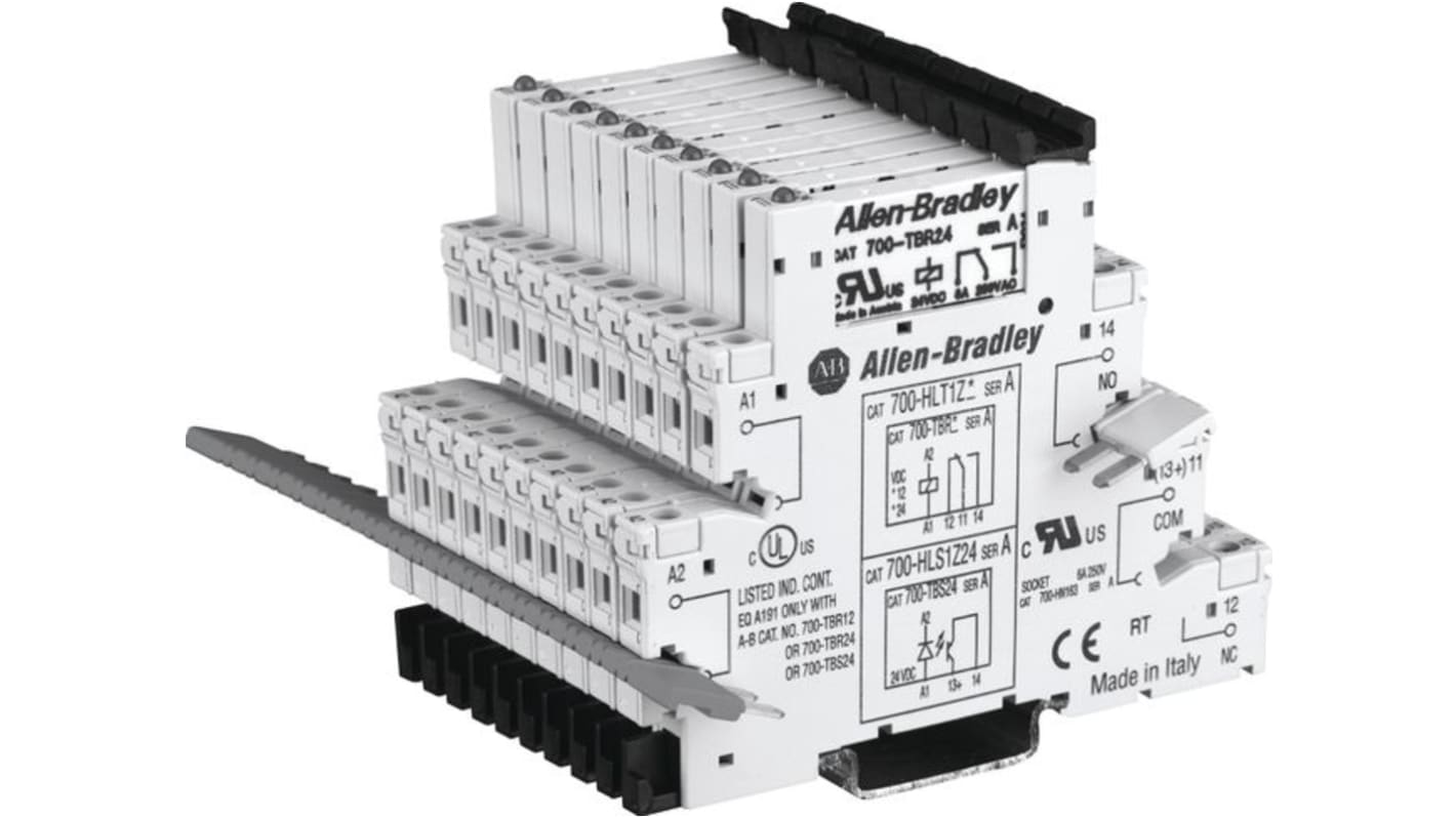 Allen Bradley 700-HLT Series Interface Relay Module, DIN Rail Mount, 48V ac/dc Coil, SPDT, 6A Load