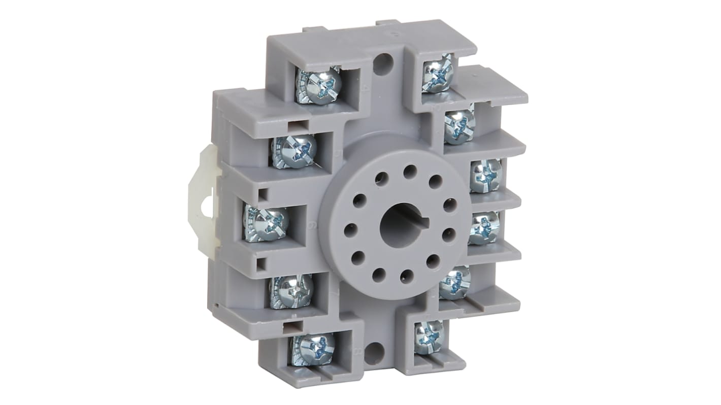 Allen Bradley 700-HN 11 Pin 300V DIN Rail, Panel Mount Relay Socket, for use with 700-HTA2A Relay