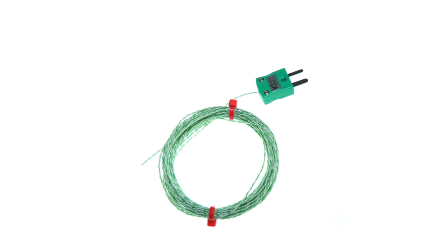 RS PRO PTFE Thermoelement mit offener Messstelle Typ K, Ø 1/0.2mm x 3m -75°C → +260°C