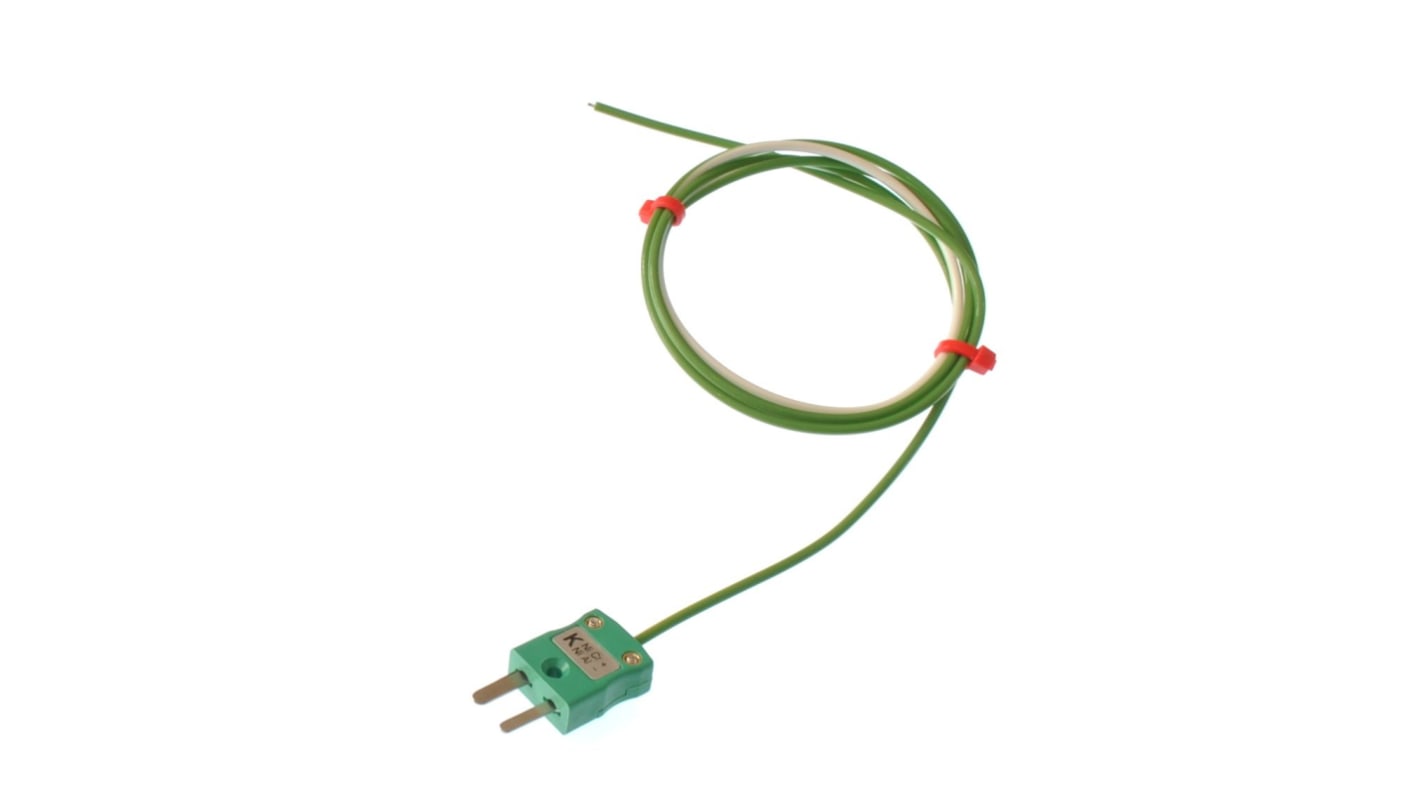 RS PRO Type K Exposed Junction Thermocouple 3m Length, 1/0.376mm Diameter, -75°C → +250°C