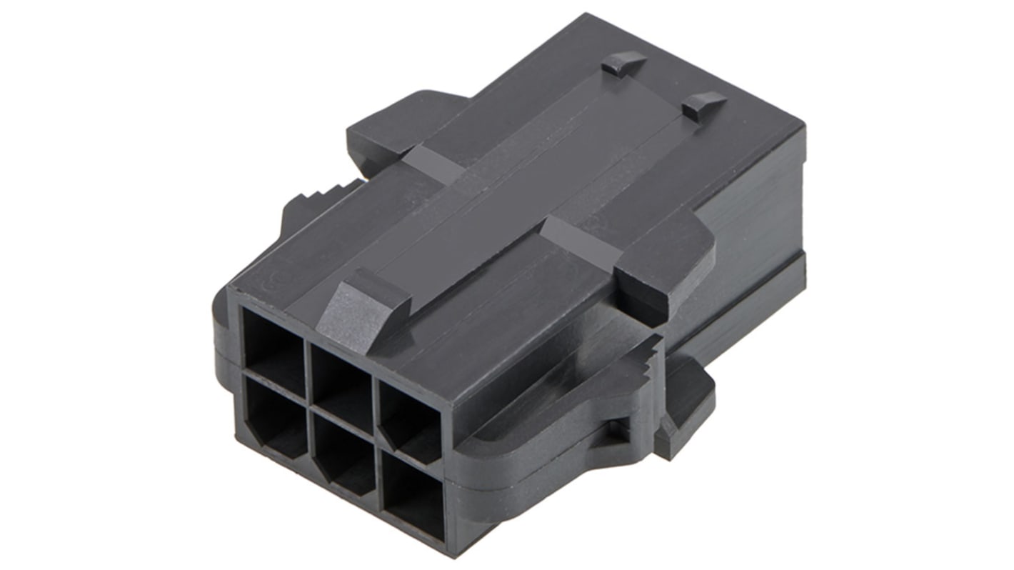 Molex 172762 Crimpkontaktgehäuse, Gr. 47.4 x 12.3mm, Stecker, Nylon, B 47.4mm, Schwarz, 18-polig