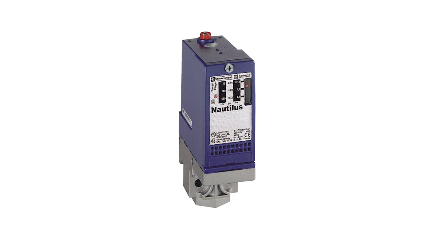 Telemecanique Sensors Pressure Switch, 10bar Min, 160bar Max, 1 C/O Output, Differential Reading