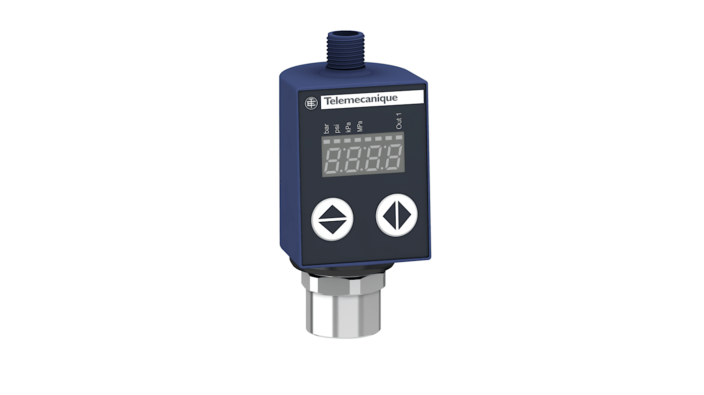 Telemecanique Sensors Pressure Sensor, 0.2bar Min, 2.5bar Max, Analogue + discrete Output, Differential Reading