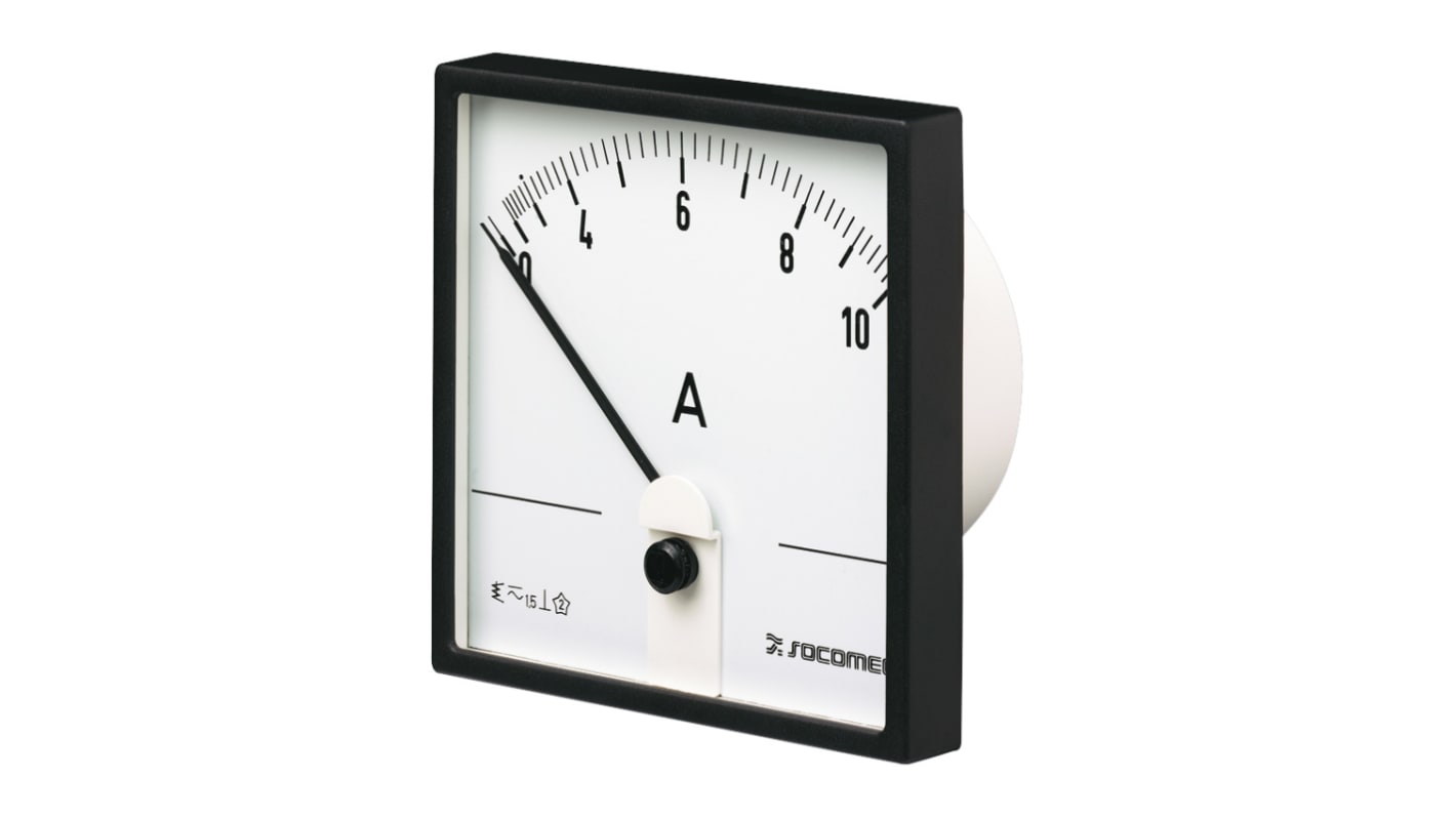 Socomec 192C Analogue Panel Ammeter 40A AC, 72mm x 72mm