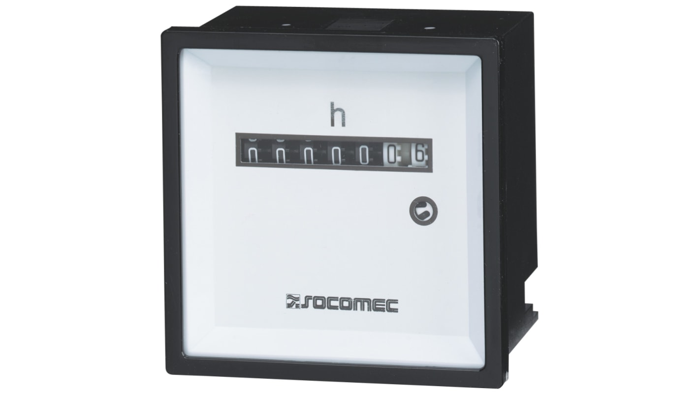 Contador Socomec de Horas, con display Mecánico de 6 dígitos, 230 V ac