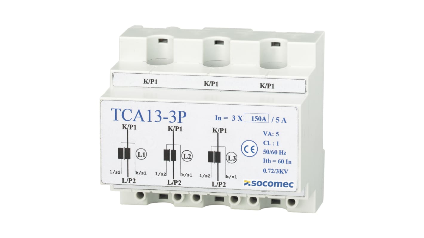 Socomec 192T Series Current Transformer, 3 x 150A Input