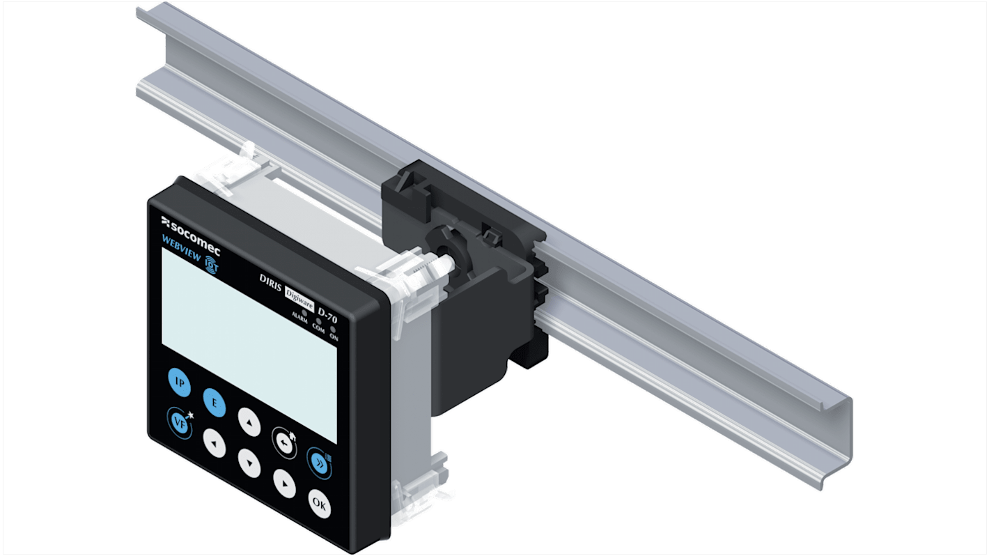 Socomec DIN Rail Mounting Kit For Use With DIRIS/ISOM Digiware Displays