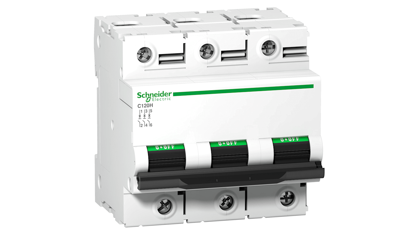 Schneider Electric Acti 9 A9N1 MCB, 3P, 80A Curve B