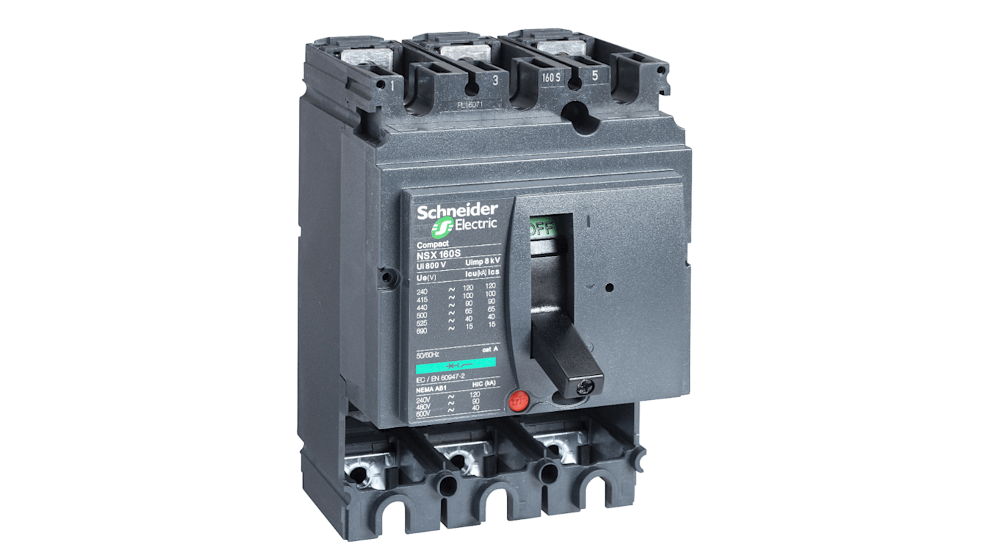 Schneider Electric, ComPact MCCB Molded Case Circuit Breaker 3P 250A, Fixed Mount