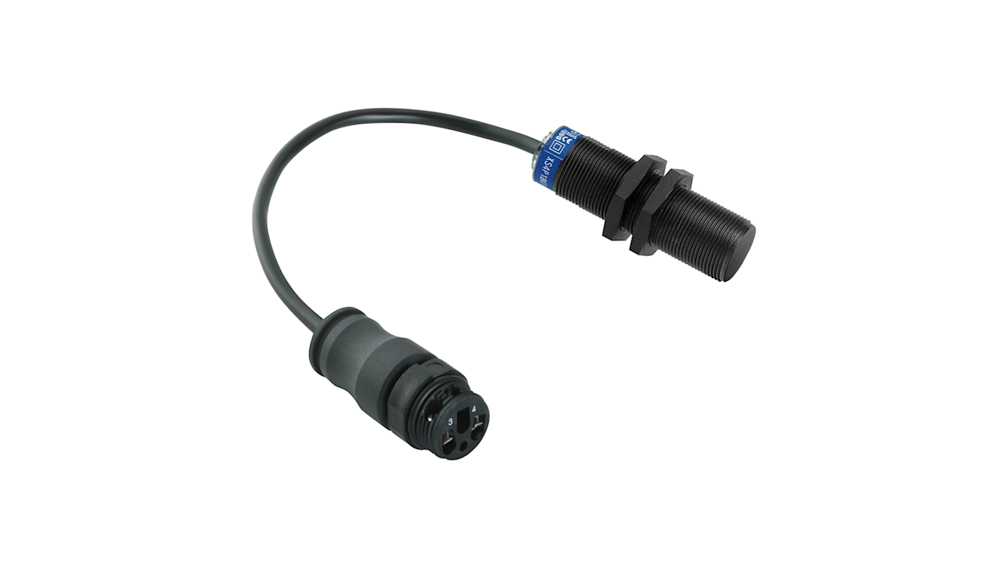 Telemecanique Sensors Inductive Barrel Proximity Sensor, M18, 8 mm Detection, PNP NC, 12 → 48 V dc