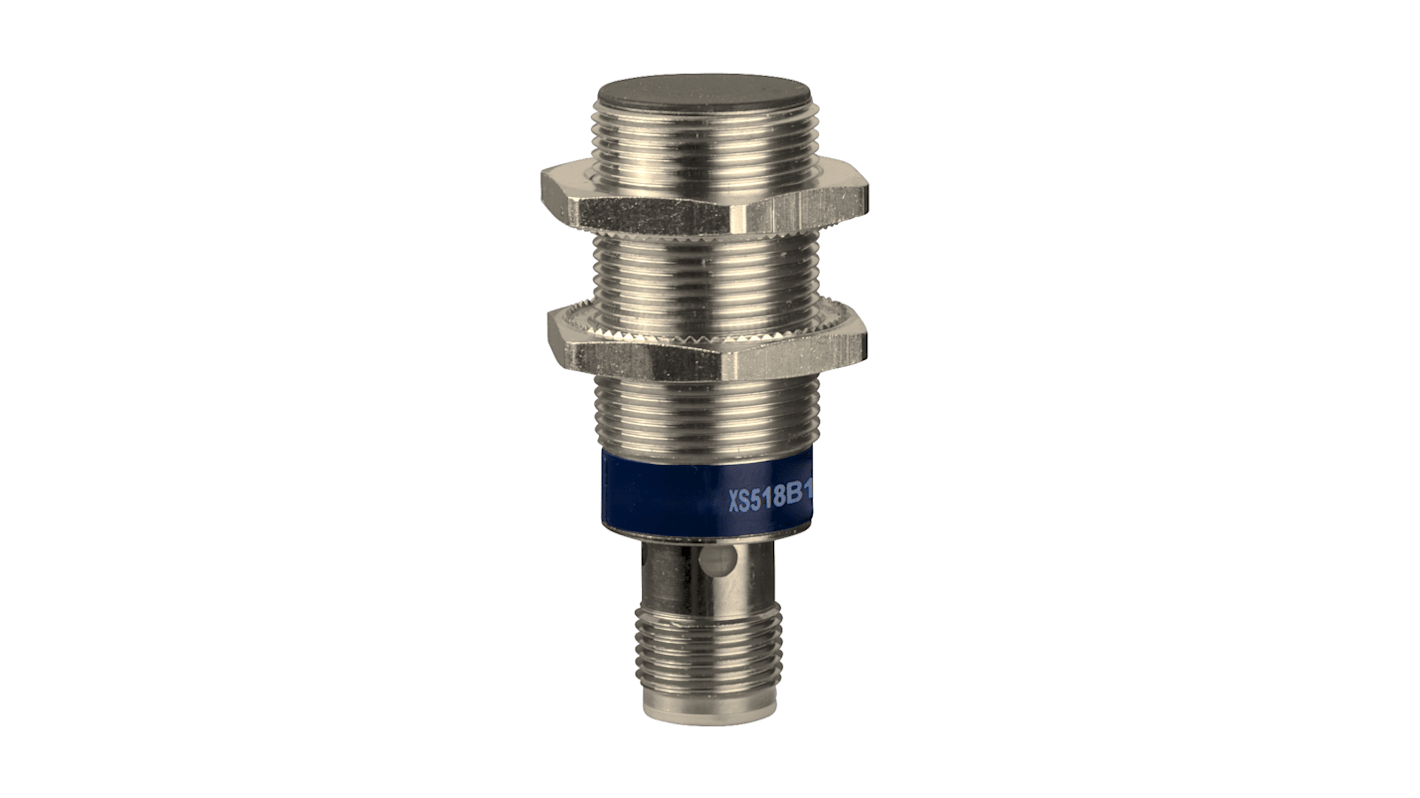 Telemecanique Sensors XS M18 Näherungssensor Induktiv, zylindrisch 5 mm 2-Draht 12 → 48 V DC / 100 mA NC, IP67,