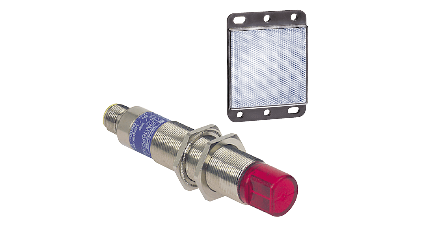 Rs-Online Sensore fotoelettrico Miniaturizzato filettato Telemecanique Sensors Retroriflessione polarizzata rilevamento 2 m
