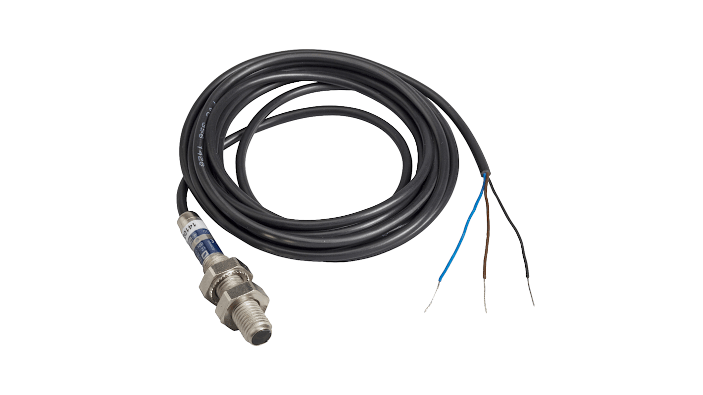 Rs-Online Sensore fotoelettrico Miniaturizzato filettato Telemecanique Sensors a fascio diretto rilevamento 2 m uscita PNP