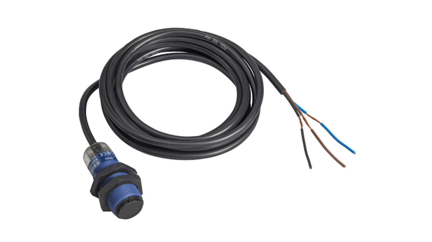 Rs-Online Sensore fotoelettrico Miniaturizzato filettato Telemecanique Sensors a diffusione rilevamento 100 mm uscita PNP