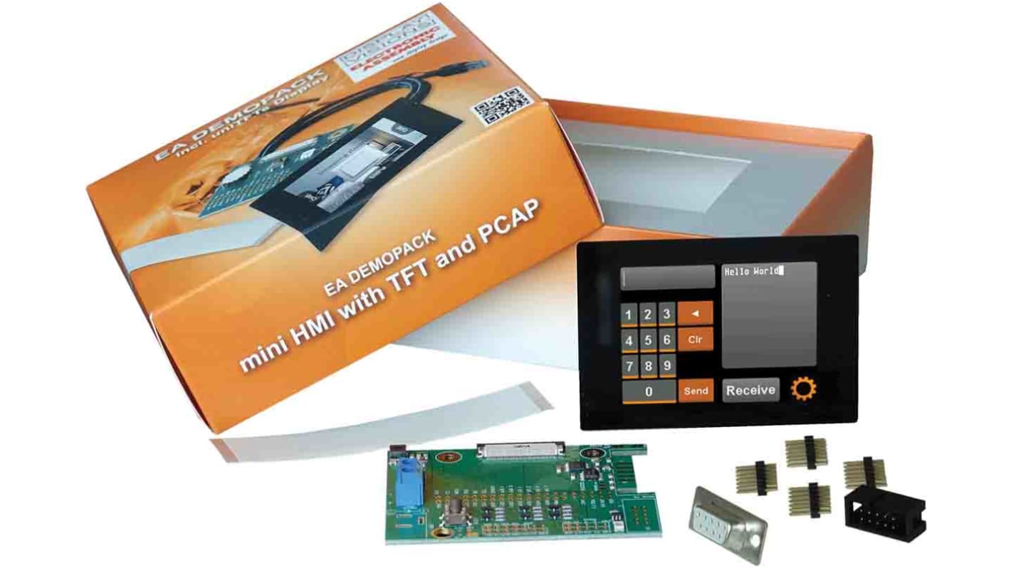 Display Visions EA DEMOPACK-CONNI, Display interface sæt til Inkluderer miniature berøringspanel (PCAP) 2,8" TFT