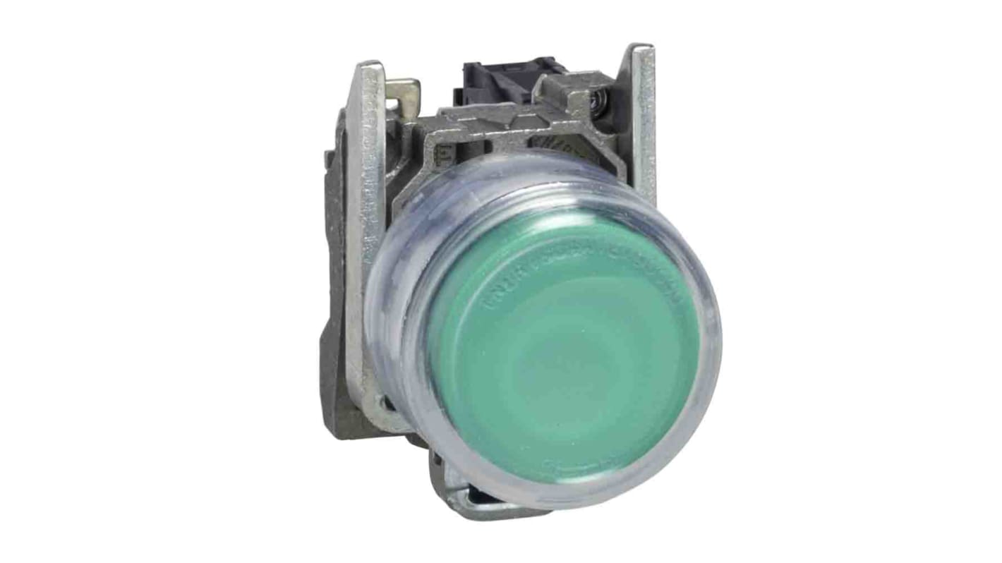 Schneider Electric Harmony XB4 Series Illuminated Push Button Complete Unit, 22mm Cutout, SPST