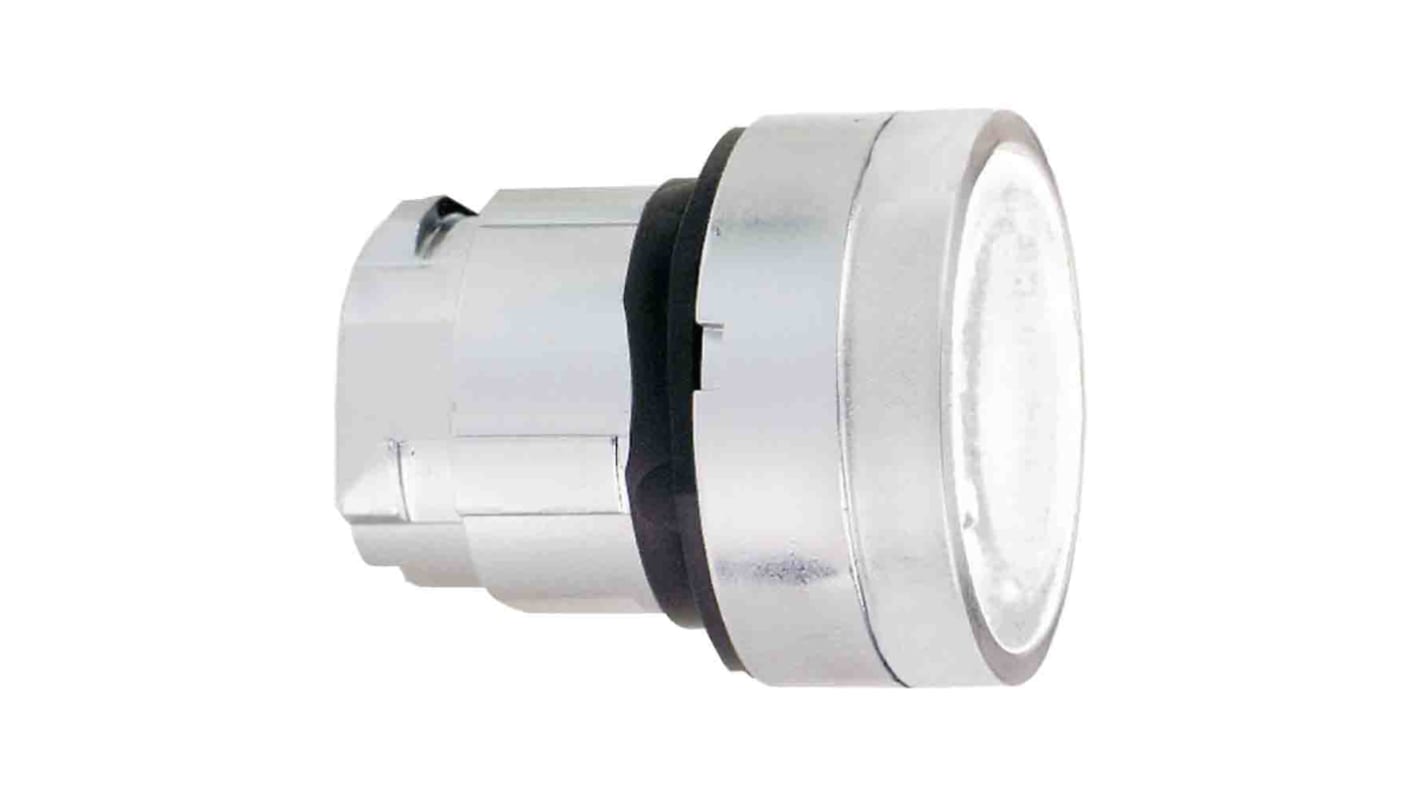 Schneider Electric Harmony XB4 Series White Momentary Push Button Head, 22mm Cutout