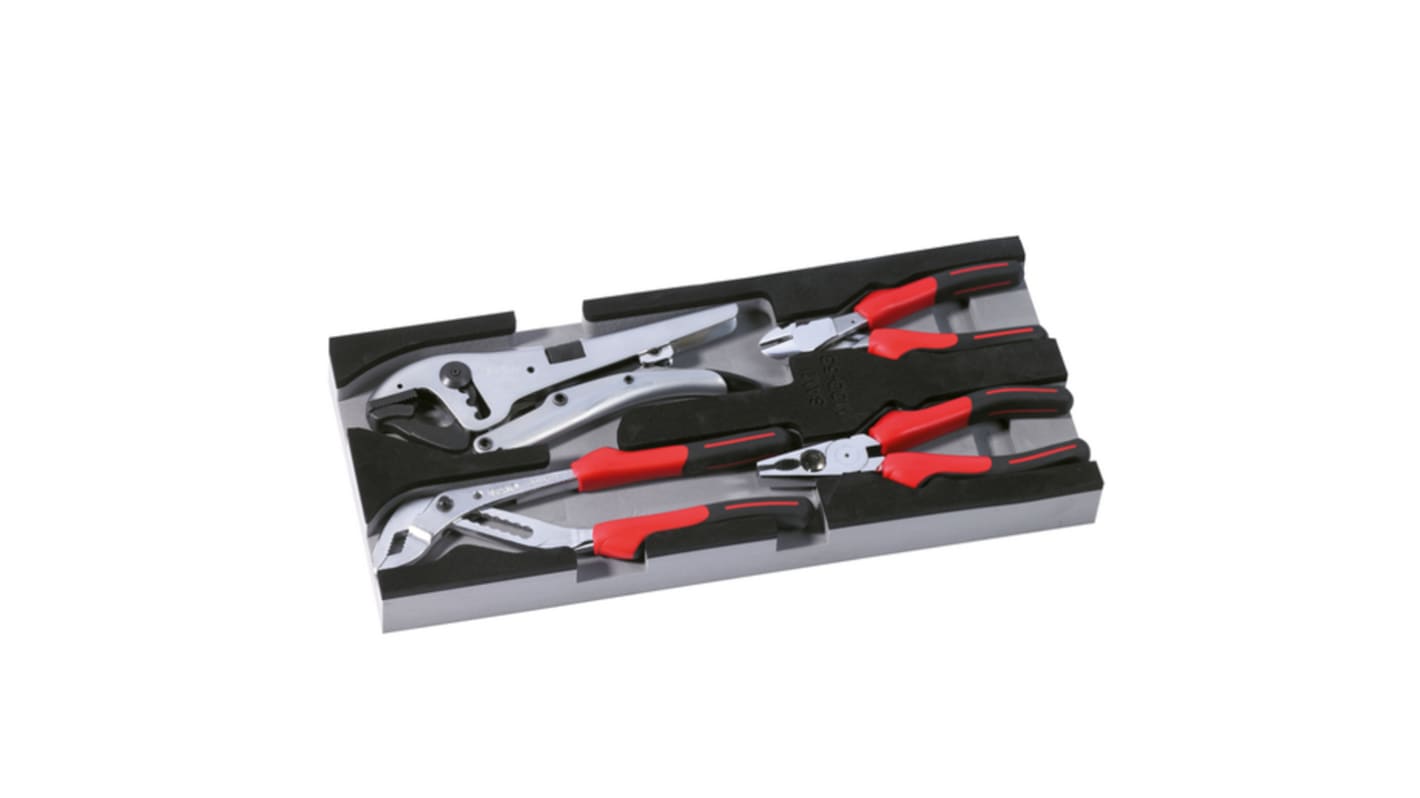 SAM Zangensatz gebogen 4 Stk. Kombizange, Seitenschneider, Gripzange, Wasserpumpenzange