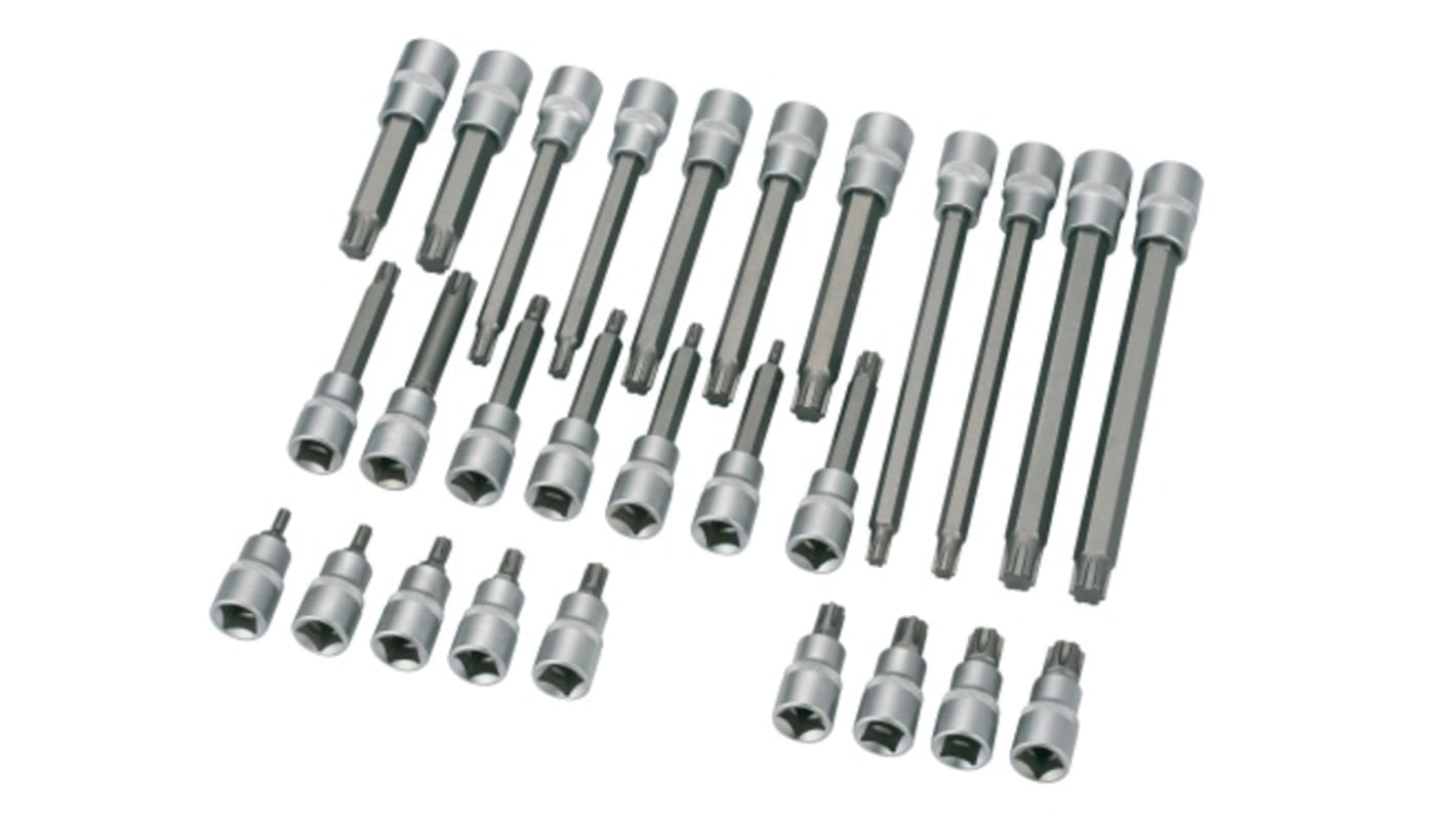 SAM 1/2 in Drive Bit Socket, Spline Bit, RB8, 100 mm Overall Length